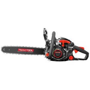 TMAXTOOL 62cc Powerful 20 Inch 16 Inch Gas Chainsaw With 2 Stroke Perfect For Pruning, Limbing, And Sawmill Operations-black