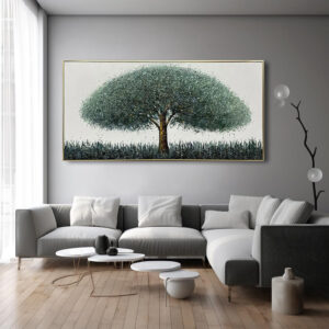 Handmade Oil Painting Canvas Wall Art Decoration Abstract Landscape Money Tree For Home Decor Rolled Frameless Unstretched Painting