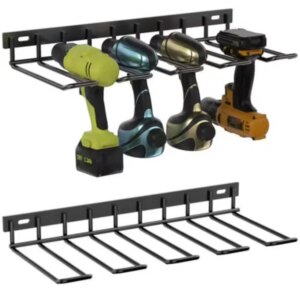 Wall Mounted Tool Holder Rack, Garage Organizer For Electric Drills, Storage Shelf