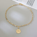 New Arrival Womens Copper-Gilded Butterfly Pendant Necklace