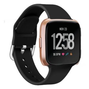 Solid Color Reverse Buckle Silicone Watch Strap For Smartwatches