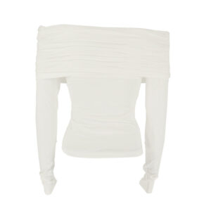 Chic Off-shoulder Slim-fit Versatile Long-sleeve Top