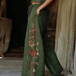 Pants Women’s Linen Wild Wide Legs