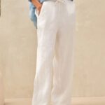 Linen Comfortable Straight-Leg Pants Women's Casual Pants