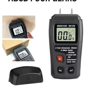 Digital LCD Moisture Detector Meter, Dampness Tester For Wood, Caravan, Building Materials