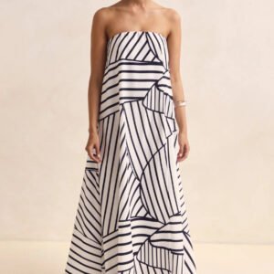 Off-the-shoulder Printed Slip Dress For Women