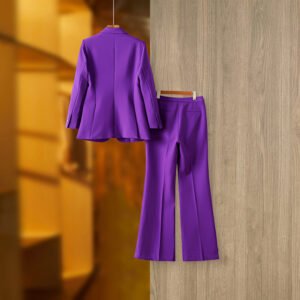 New Light-Luxury High-End Casual Professional Suit Jacket And Flared Pants Two-Piece Set