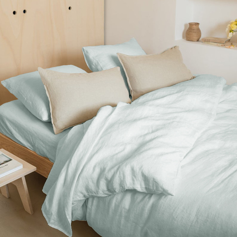 Japanese-style Washed Linen Four-piece Bedding Set Suitable For All Seasons - Image 2