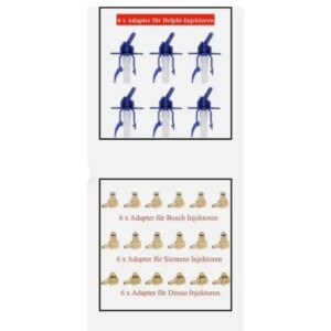 Tool For Measuring The Return Oil Volume Of Fuel Injectors, Including A Testing Connector And A Measuring Cup For Common Rail Diesel Injectors