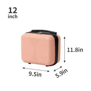 Non-TSA Customs Lock 2-in-1 PP Trolley Case, 12in/20in, PP, Pink