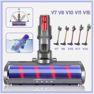 For V7 V8 V10 V11 V15 Vacuum Replacement Motorhead – Rotatable Soft Roller Brush Floor/ Attachment, For V15/V11/V10/V8/V7 Stick & Handheld Vacuums (No Power)