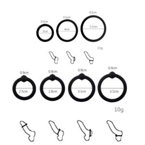 7-Piece Premium Silicone Cock Rings Set For Men - High Tension Adjustable Penis Rings With Storage Case, Stretchy Enhancer For Intimacy & Performance