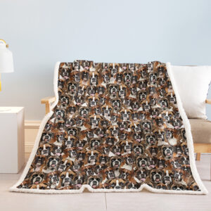 Boxer Blankets Super Soft Fuzzy Dogs Blanket For Kids Adults Cute Puppy Fleece Blanket Reversible Animal Brown Sherpa Throw Thick Lightweight Cozy Plush Blankets