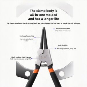 7-inch Yellow Clamp 4-piece Set, Dual-purpose, Inner And Outer Ring Clamp, Inner Straight, Inner Curved, Outer Straight, Outer Curved 7-inch Spring Clamp 4-piece Set. Brand Authorized