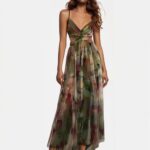 Strapless Backless V-Neck Holiday Party Gown Dress