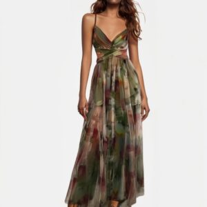 Strapless Backless V-Neck Holiday Party Gown Dress