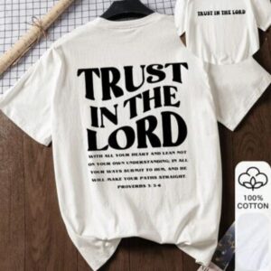 Summer Women's Loose T-Shirt TRUST IN THE LORD