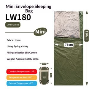 Mini Ultra-Light Summer Nylon Insulated Sleeping Bag
