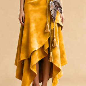 Irregular Ruffled Skirt