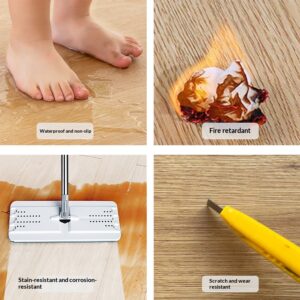 Only Self Pickup - PVC Wood Grain Floor Sticker Self-adhesive Household Living Room Bedroom Cement Floor Renovation Thickened Wear-resistant Waterproof Wooden Floor