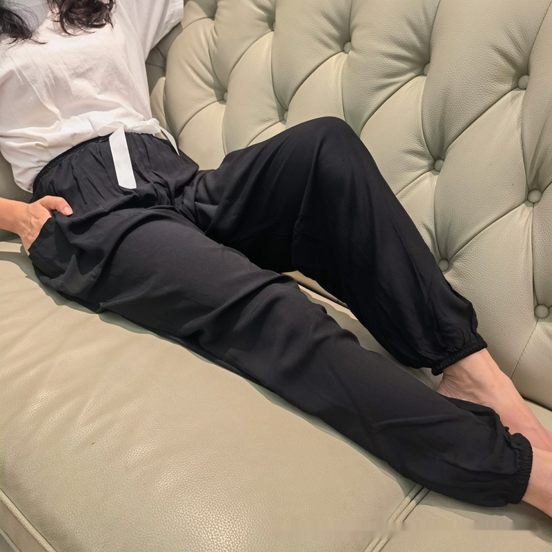 Plus-size Rayon Beach Mosquito-proof Cotton-look Pajama Pants - Image 5