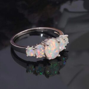 Cross-border European And American Fashion Opal Ring