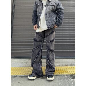 American High-Street RO-Style Heavy-Duty Destroyed Jeans For Men