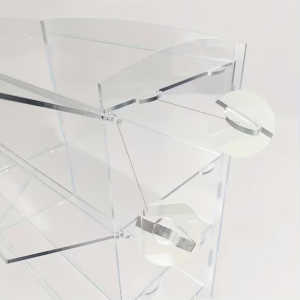 Two-layer Acrylic Baking Display Case, Square Shape, Suitable For Commercial And Residential Kitchens, Dustproof, Scratch-resistant, Easy To Clean, And Perfect For Dessert Display.