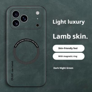 Magnetic Charging Phone Case Ultra Thin Leather