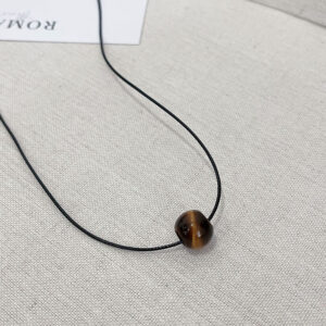 Agate Black Rope Necklace For Women