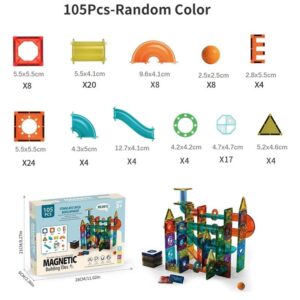110x Magnet Marble Run-Speedy Magnetic Tiles Race Track Building Blocks Toy Gift