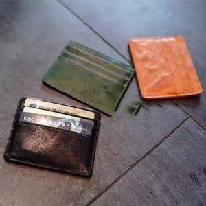 Retro Card Holder Large Capacity Oil-waxed Leather For Drivers License And ID