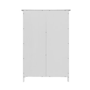 White Bathroom Storage Cabinet, Floor Cabinet With Adjustable Shelf And Drawers