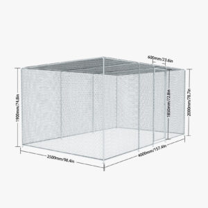 Chicken Coop 13 X 8 X 6.5 FT Chicken Run Pen For Yard . It Can Also Be Used As A Large Bird Cage Or A Cat House And Other Pet Cages. Outdoor Bird Aviary Parrot Cage Without Perch.The Net Is Green .