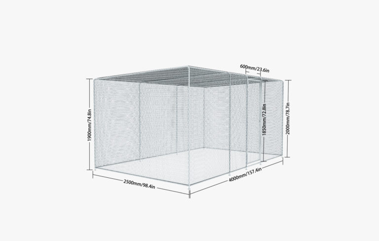 Chicken Coop 13 X 8 X 6.5 FT Chicken Run Pen For Yard . It Can Also Be Used As A Large Bird Cage Or A Cat House And Other Pet Cages. Outdoor Bird Aviary Parrot Cage Without Perch.The Net Is Green .