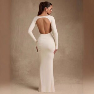 Slimming High-end Solid-color Long Body-hugging Sexy Dress