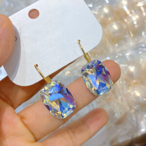 Crystal Square Ear Clips For Women