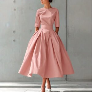Fashionable Chic And Elegant High-Waisted Swing Dress