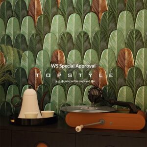 Feather Mosaic Restaurant Featured Light Luxury Space Art Tiles