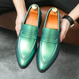 Men’s Shoes, Pointed-toe Dress Shoes, Men’s British-style Korean Loafers