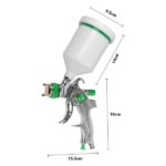 HVLP Pneumatic Spray Gun With 1.4/1.7/2.0mm Nozzles, 600ml Cup, Air Pressure Gauge & Filter System - Low Air Pressure High Atomization Sprayer For Automotive, DIY, Furniture