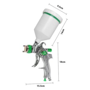 HVLP Pneumatic Spray Gun With 1.4/1.7/2.0mm Nozzles, 600ml Cup, Air Pressure Gauge & Filter System – Low Air Pressure High Atomization Sprayer For Automotive, DIY, Furniture