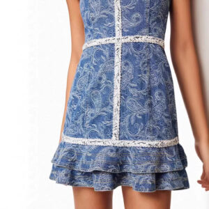 Women’s Retro Embroidered Sleeveless Vest Dress