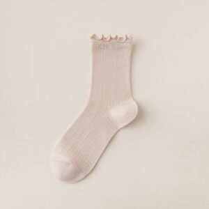 Summer Socks For Children Fungal Edge Thin Mesh Loose Mouth Stacked Breathable Middle Tube Socks