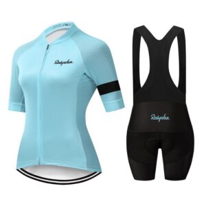 Womens Summer Short-Sleeve Cycling Jersey Set, Breathable