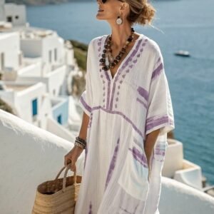 Elegant Resort-Style Plus-Size Loose And Comfortable Casual Dress