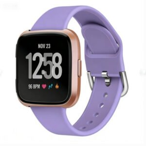 Solid Color Reverse Buckle Silicone Watch Strap For Smartwatches