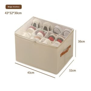 Oxford Cloth Storage Shoe Box Foldable With Zipper