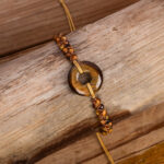 Retro Round Ring Bohemian Women's Tiger Eye Bracelet