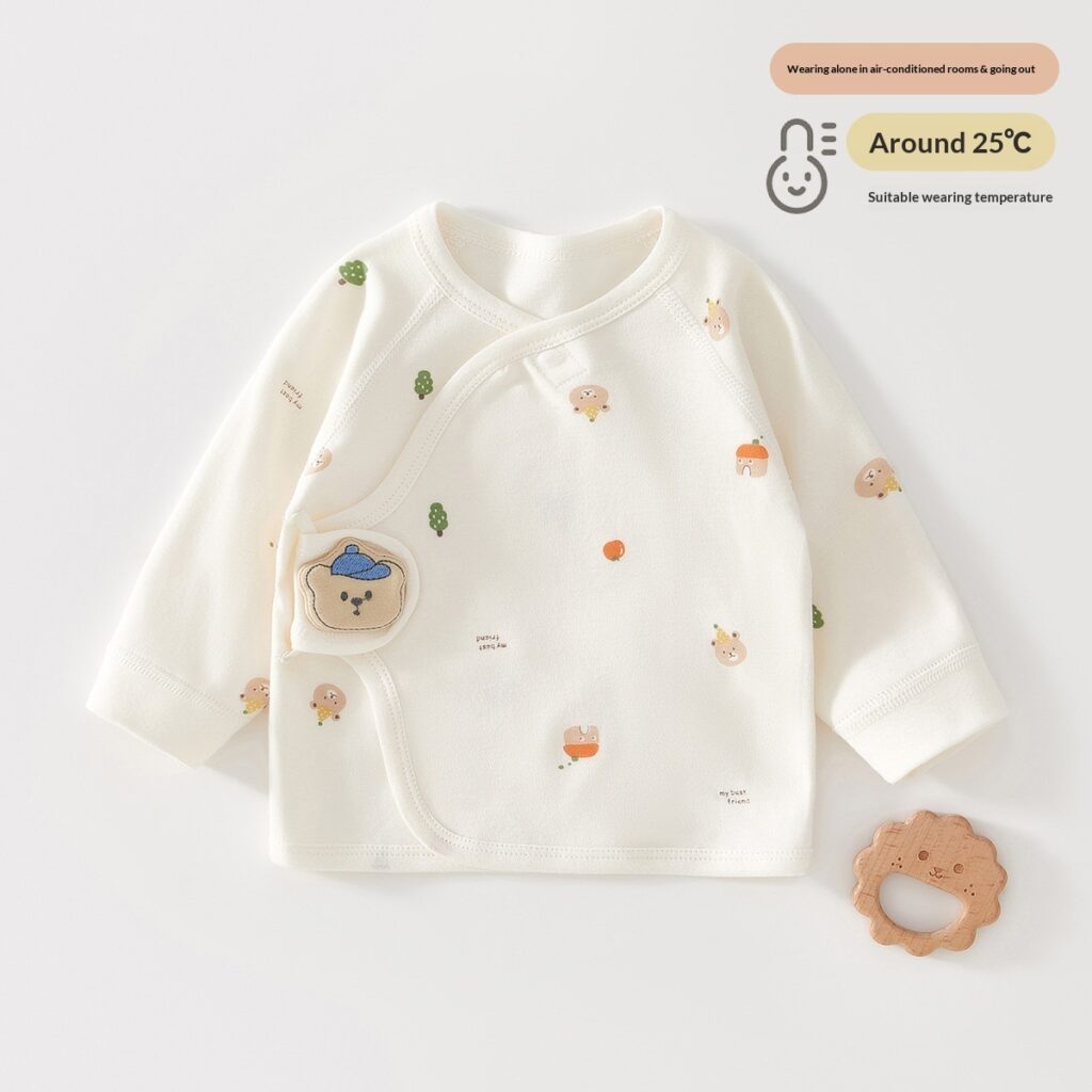 Newborn Baby Half-back Bodysuit Boneless Pure Cotton